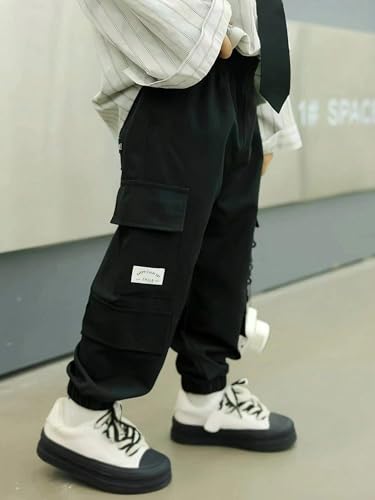 Image of TAGAS Boys Boys Side Pocket Cargo Pant || Cargo Pants|| Regular Slim Cargo for Kids ||Relaxed Trouser ||Pant for Boys ||Boy Loose Comfortable Cargo ||Boys Joggers||