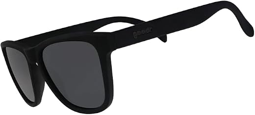 goodr A Unicorn's Calamity Polarized Sunglasses, Medium Sized (OG), Black Solid Frames with Black Non-Reflective Glare Red...