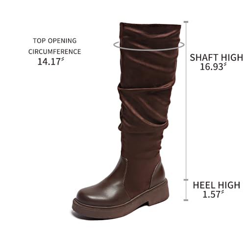Women's Fashionable Chunky Heel Riding Boots with Side Zipper -Durable & Stylish4