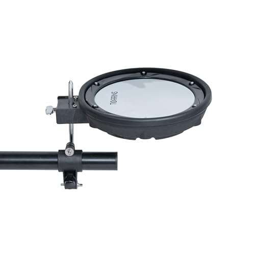 Image of Silent Practice Drum Kit with Mesh Snare Head & Reinforced Edge Pads for Beginners & Home Practice - Pro | 4 Color-Coded Mute Pads, Muted Hi-Hat & Cymbal | Includes Kickpad, Pedal & Drum Rack