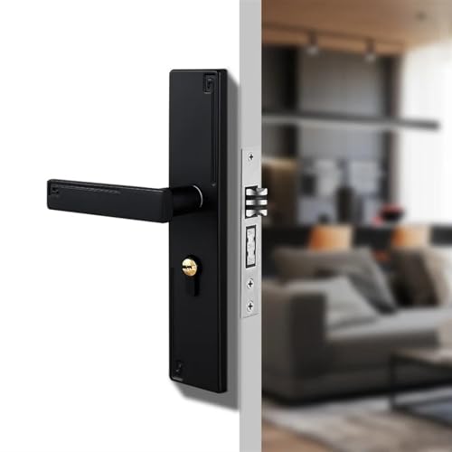 Serrure de porte de chambre noire en bois E 2-7