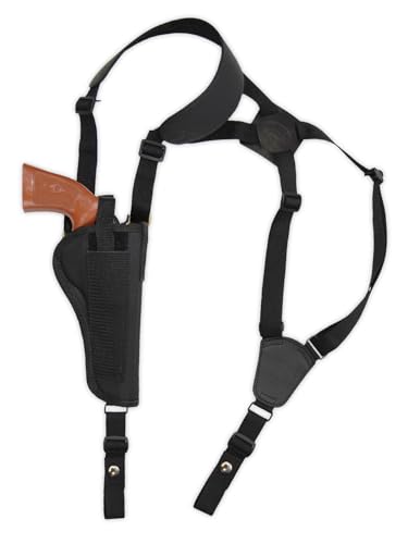 Barsony Concealment Shoulder Holster for 5-6.5.38 .357 .41 .44 Revolvers (S&W K&L 686 686+, Right) - Barsony