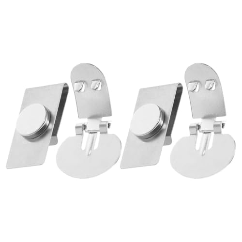 TINEASUR Sujetacorbatas Magnético Invisible de Acero Inoxidable, 2 Pares de Clips Antioscilación para Camisa, Cierre Magnético sin Arrugas, Accesorios para Corbata Profesionales