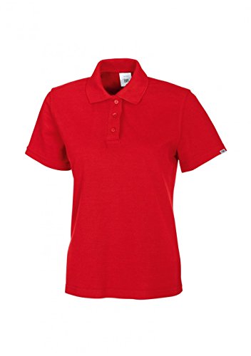 Polo para mujer rojo manga corta XL de 64 cm con tira de botones BP 1648