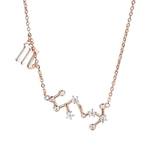 Collier 12 constellations en argent et or rose pour sublimer vos tenues d'été
