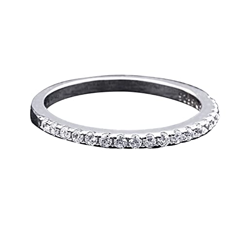 Bague argent véritable 2 anneaux pour révéler l'éclat de chaque femme