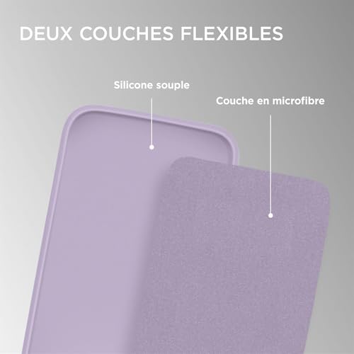 Coque silicone iPhone 13 violet mat idéale pour vos déplacements