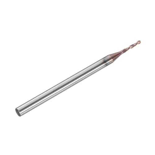 Image of HARFINGTON Ball Nose End Mill 2 Flute 3 /64 inch Diameter 1 /8 inch Shank Tungsten Carbide Uncoated Spiral CNC Router Bits 1 /4 inch Cutting Length Single End Ball for Carving Engraving Grinding
