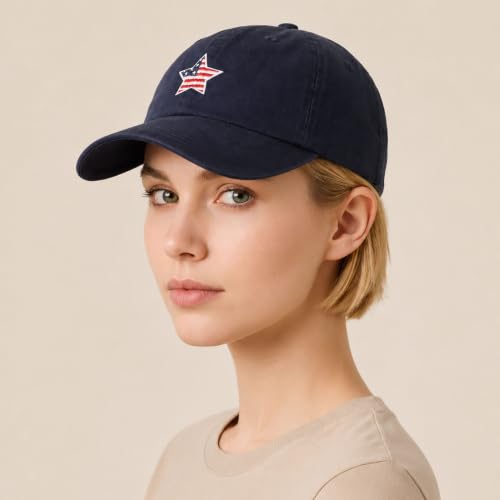 Image of USA Flag & Embroidery Premium 100% Cotton Low Profile Adjustable Baseball Dad Cap