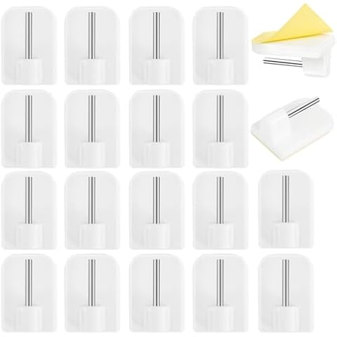 20 Self-Adhesive Curtain Hooks for Windows Cover