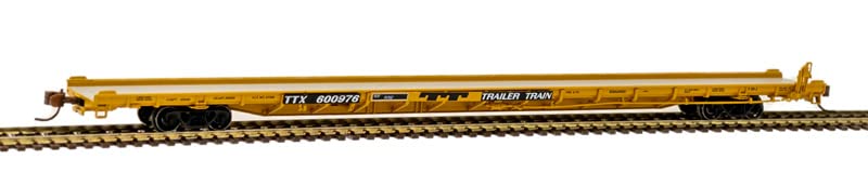 Atlas N Scale ACF 89' F89-J Flatcar/Mid-End Hitches Trailer-Train/TTX #600976