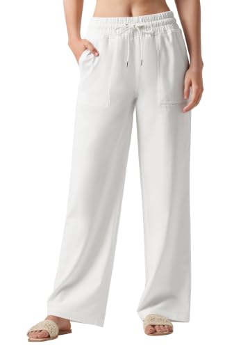 Image of Willit Women Linen Pants Wide Leg Palazzo Trousers 29 inch /31 inch / 33 inch