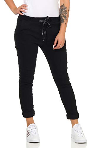CLEO STYLE Damen Jogginghose im Vintage Look Sweatpants für Freizeit Sport...