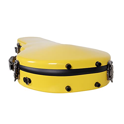 Image of Crossrock Case - Fiberglass Mandolin Case - Fits Both A & F Styles - Padded Straps, Accessory Compartment, Fixed & Removable Padding - Includes TSA Lock-Yellow(CRF1020MAFYL)