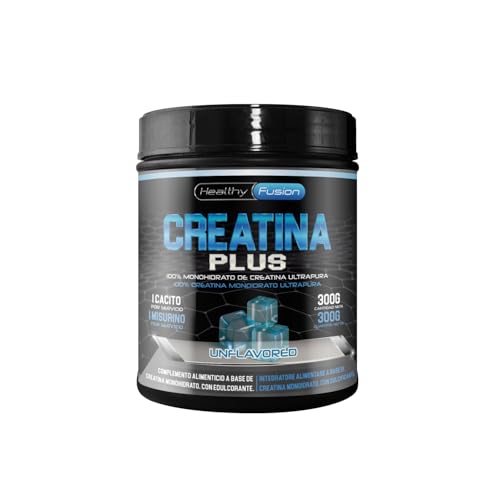 Healthy Fusion Creatina Monohidratada en Polvo | 2.8 g/dosis Creatina | Fórmula 100% pura sin aditivos | Creatina Micronizada 200MESH | Apoyo al Rendimiento y Desarrollo Muscular | 300g sin sabor
