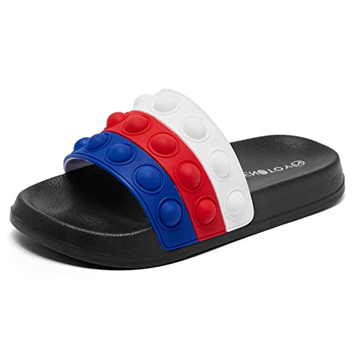 Image of Engtoy Kid Boys Girls Slides Sandals For Kid Unisex Child Slippers Lightweight Non-slip Open Toe Comfy Shower Beach Funny Slide Sandals