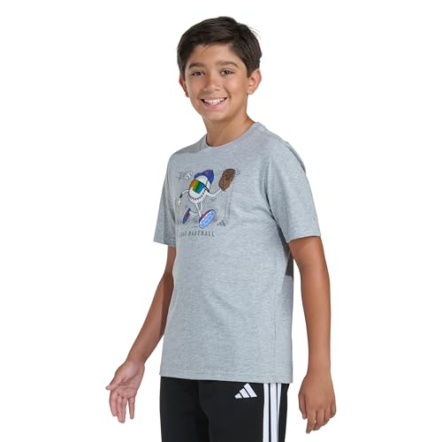 Image of adidas Kids Boys Ss Aop Wash Tee Casual Tops Casual - Green