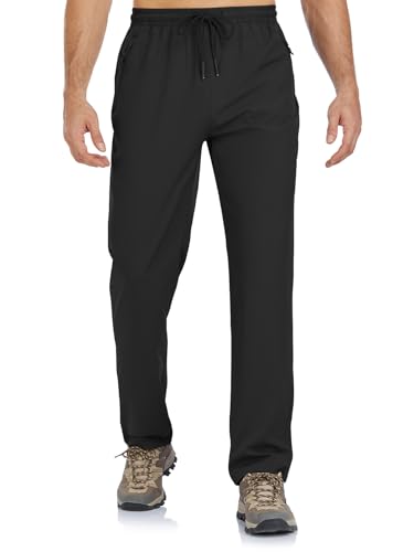 Mens Lightweight Hiking Pants Water Resistant Athletic Workout Running Travel Casual Joggers 3 Pockets Quick Dry2