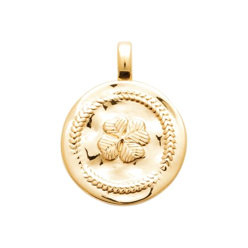 Pendentif trèfle or gravé pour garder vos souvenirs précieux
