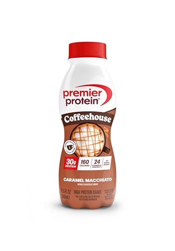 Premier Protein Coffeehouse Protein Shake, Caramel Machiatto, 30g Protein, 1g Sugar, 24 Vitamins & Minerals to Support Immune Health, 11.5 fl oz (Single Bottle) - image 1
