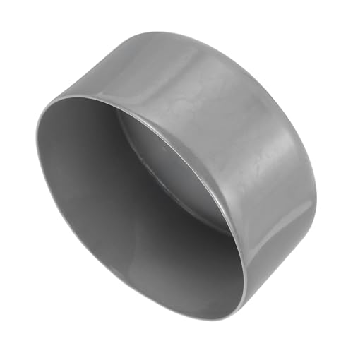 Image of uxcell 2pcs Rubber End Caps 110mm(4 5 /16 inch) ID Vinyl Round Tube Bolt Cap Cover Screw Thread Protectors Light Gray, 50mm Height