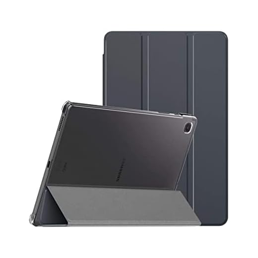 Capa para tablet Samsung Galaxy Tab S6 Lite 10.4” (SM-P610/P615) 2020 WB - Auto hibernação, suporte para leitura, Translúcida. (Cinza Espacial)
