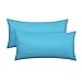 eletecpro Kissenhüllen 40x60cm 2er Set, 100% Mikrofaser Kissenbezug mit Hotelverschluß, Blau Hypoallergen Kissen Bezüge Superweich, Hautfreundlich Kopfkissenbezug, in großer Farbauswahl