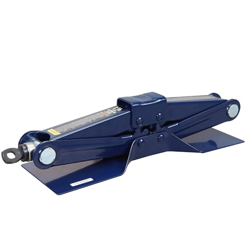 Image of TCE AT10152U-1 Torin Steel Scissor Lift Jack Car Kit, 1.5 Ton (3,000 lb) Capacity, Blue