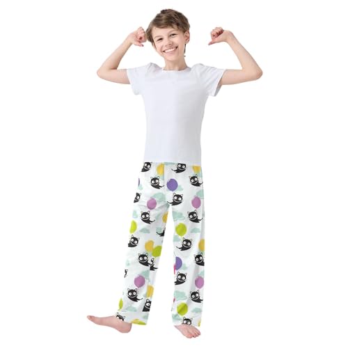 Cute Cats Balloons Boys Pants for Kids Jogger Pants with Pockets S-XL2