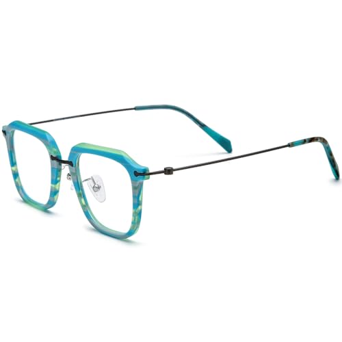 Image of FONEX Acetate Titanium Glasses Frame Men 2024 New Square Eyeglasses Spectacles Eyewear F85843