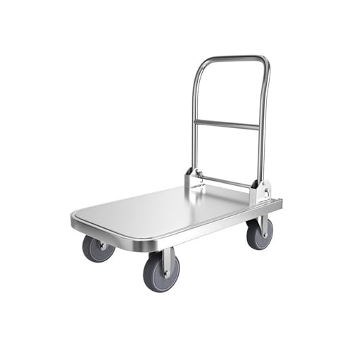 Carretilla de Plataforma de Acero Inoxidable para Uso Industrial miniatura 1