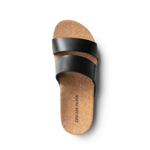 DREAM PAIRS Women's Platform Slides Sandals Comfortable Arch Support Footbed Two Strap Slip-on Fashion Beach Wedge Sandals3