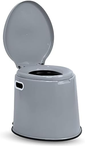 KitwePortable Camping Toilet Composting Potty Lugable Loo for Adults Campers Bucket Toilet Seat with Removable Cellphone&Toilet Paper Holder,2 Kinds Buckets for Camping RV,Car,Travel (2)