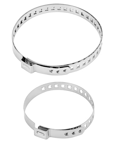 QWORK® 16 Stück Universal Achsmanschetten Schellen - Edelstahl - 25 bis 46 mm und 75 bis 125 mm