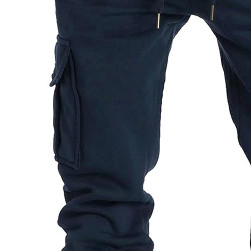 JEShifangjiusu Mens Athletic Joggers Pants Casual Cargo Pants Trousers Drawstring Elastic Waist Baggy Tapered Sweatpants4