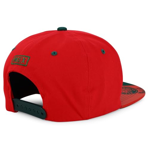 Image of Hecho En Mexico Eagle 3D Embroidered Flat Bill Snapback Cap