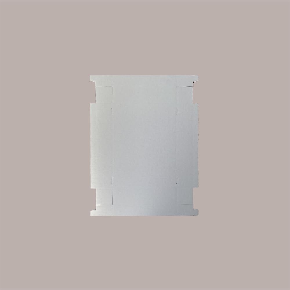Lucgel Scatole Impilabili Aperte Rettangolari per Alimenti Cartoncino Bianco 40x63H10 cm - 10 Pezzi -