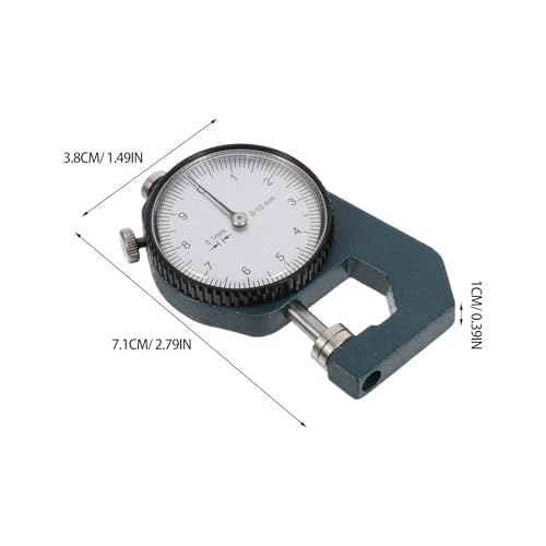 Calibrador de espesor con dial - Medidor de espesor de cabeza plana 0-10mm para cuero, papel, película, joyería y alambre - Herramienta portátil con precisión de 0.1mm miniatura 2