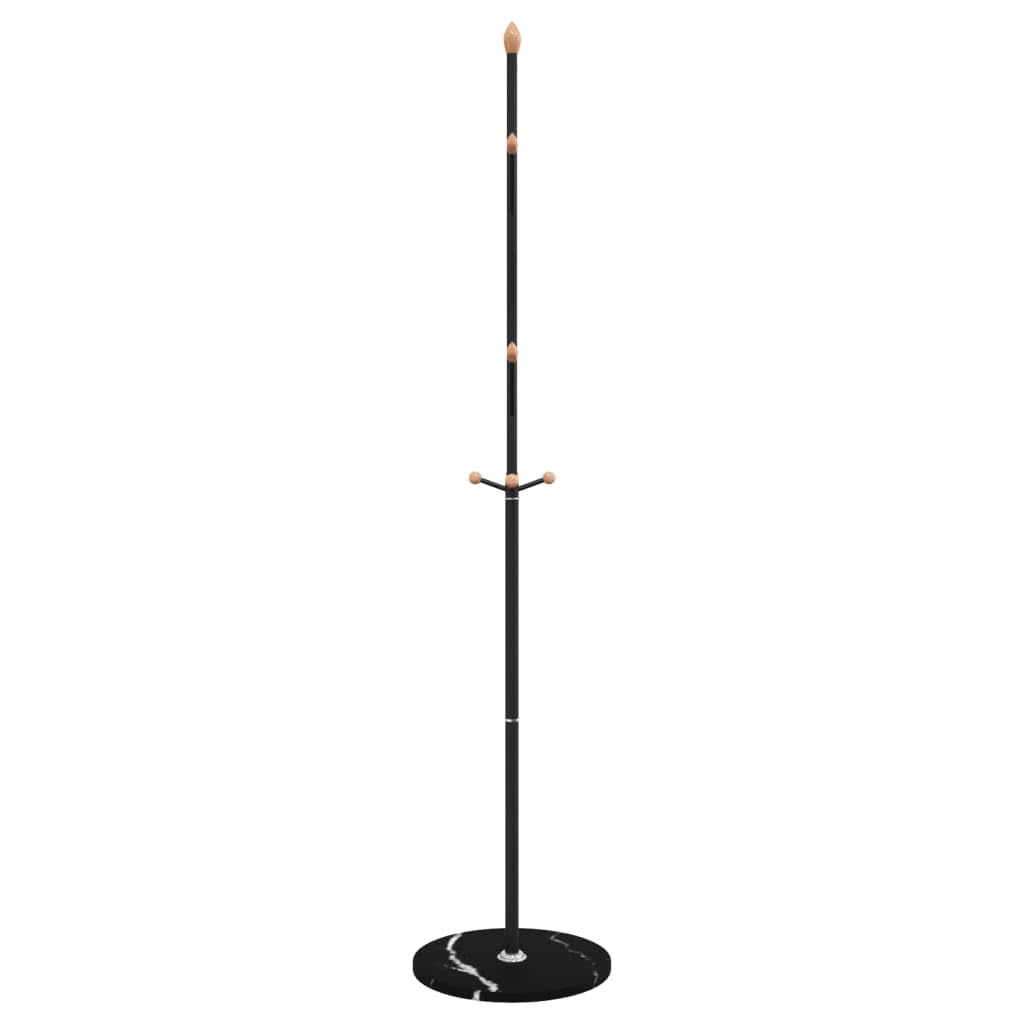 vidaXL Stojący wieszak na płaszcze, czarny, 177 cm, malowane żelazo, wieszak, wieszaki na okrycia wierzchnie, wieszak na kurtki, wieszak na ubrania