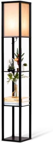 Neviland Floor Lamps with Shelves for Living Room, 3 Layers Morde...