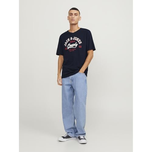 JACK & JONES Herren Jjelogo Tee Ss O-Neck 2 Col Ss24 Sn – Ansicht 3