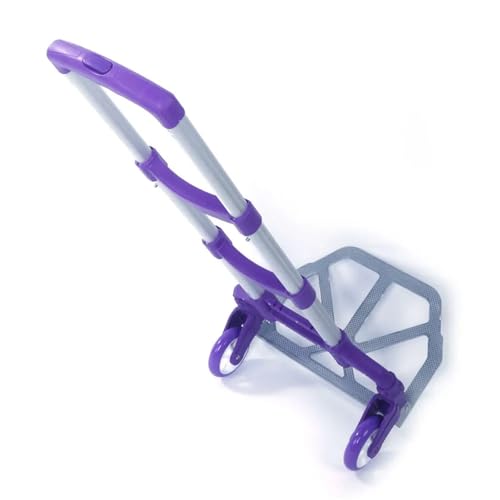 Carretilla plegable portátil de aluminio color púrpura miniatura 4