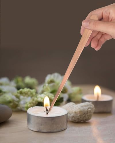Image of RONXS 3 in 1 Candle Accessory Set, Candle Wick Trimmer Candle Cutter, Candle Snuffer, Candle Wick Dipper with Gift Package for Candle Lover (Copper)