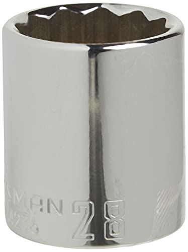 Image of CRAFTSMAN Shallow Socket, MM, 1 /2-Inch Drive, 28mm, 12-Point (CMMT44276)