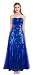 Angel-fashions Women's Sequin Strapless Sweetheart Mesh Lace up Banquet Dress