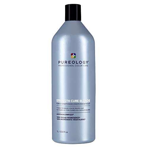 Pureology Strength Cure Blonde Purple Conditioner For Blonde & Lightened Color-Treated Hair, 33.8 Fl Oz #TOP13