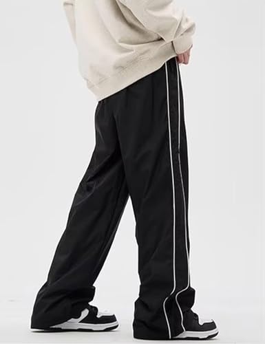 Mens Lightweight Sweatpants Y2k Drawstring Baggy Track Pants Cool Parachute Pants Streetwear4