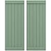 Ekena Millwork ARW103BB621X34TGH Americraft Six Exterior Real Wood Joined Board-n Shutters w/End Batten (Per Pair), 21"W x 34"H, Track Green