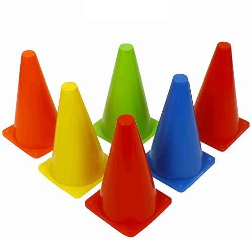 Training Cones, 15.24 cm, Set of 12, Multi-Colour Sports Agility Markers for Football Cricket Basketball-image-42