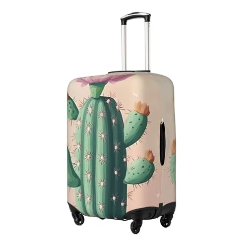 Cute Cactus Elastic Travel Luggage Cover, Washable Spandex Suitcase Protector, Anti-Scratch Fits 18-32 Inch2